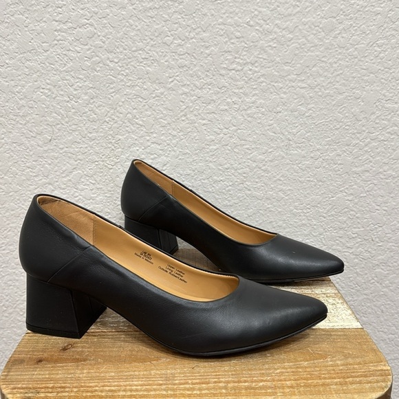 Nisolo Fiorela Go To Leather Mid Heel Black Size 8.5 - Picture 2 of 9